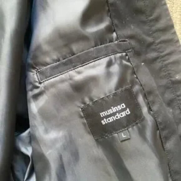 Musinsa Standard Spring Bomber Jacket, Black, size L - Picture 4 of 14